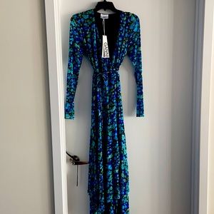 NWT Ganni Floral Wrap Dress.